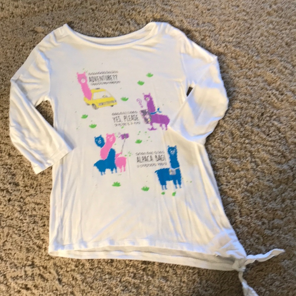Girl’s Justice Llama Top, size 10